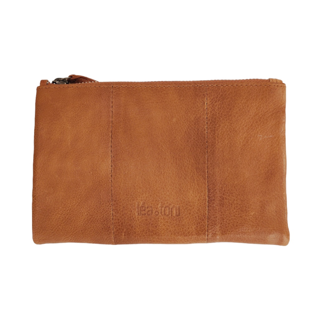 Portefeuille 'Zoa B' Cognac - Léa Toni
