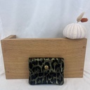 Pochette Cuir Leopard Kaki - Crazy Lou