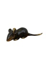 Statuette Souris en Bronze - 2,75 cm - Finition Antique