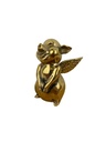 Statuette Cochon Ange en Bronze - 8 cm - Finition Dorée