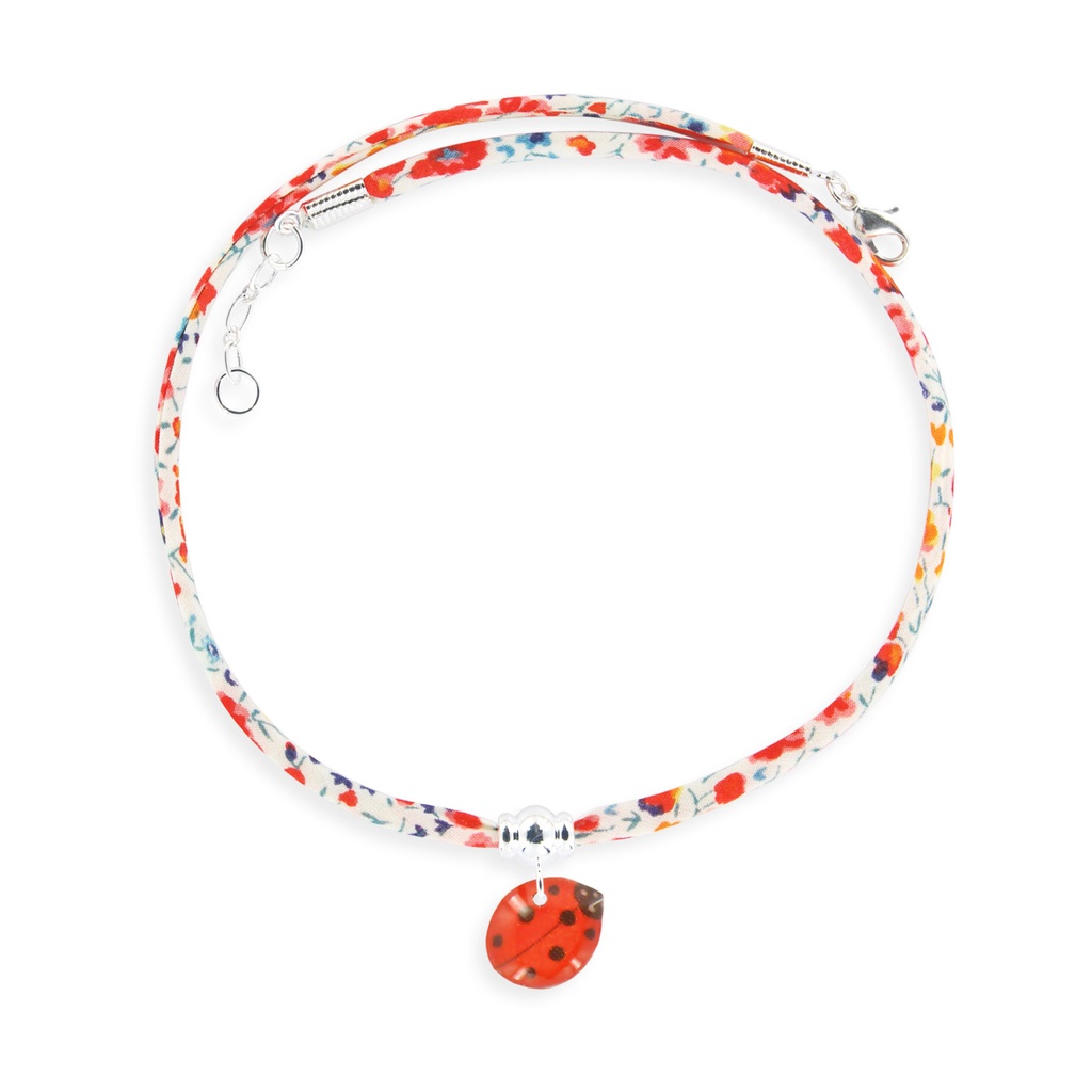 [RIBA-COL-COCC] Collier Liberty 'Coccinelle'  -  Ribambelle