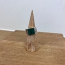 Bague Touareg Argent 925 & Malachite [2780]