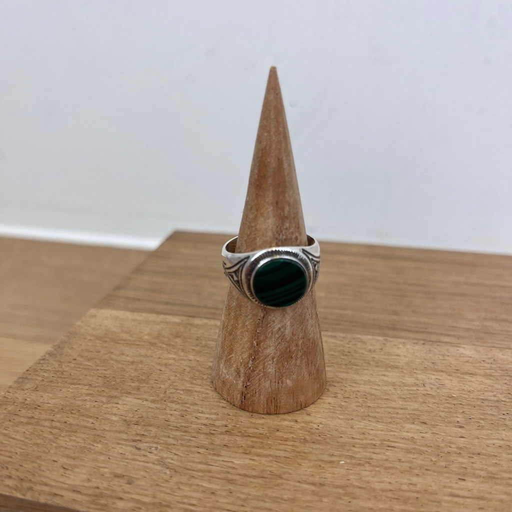 Bague Touareg Argent 925 & Malachite [2820]