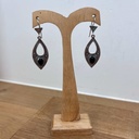 Boucles d'oreilles Touareg Argent 925 & Onyx [1497]