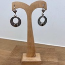 Boucles d'oreilles Touareg Argent 925 & Œil de Tigre [1508]
