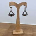 Boucles d'oreilles Touareg Argent 925 & Œil de Tigre [1509]