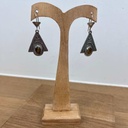 Boucles d'oreilles Touareg Argent 925 & Œil de Tigre [1510]