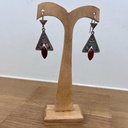 Boucles d'oreilles Touareg Argent 925 & Cornaline [1532]