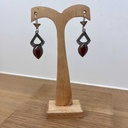 Boucles d'oreilles Touareg Argent 925 & Cornaline [1533]