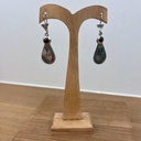 Boucles d'oreilles Touareg Argent 925 & Grenat [1536]