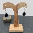 Boucles d'oreilles Argent 925 & Onyx [1556]