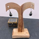 Boucles d'oreilles Argent 925 & Onyx [1559]