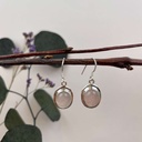 Boucles d'oreilles Argent 925 & Quartz Rose [1591]