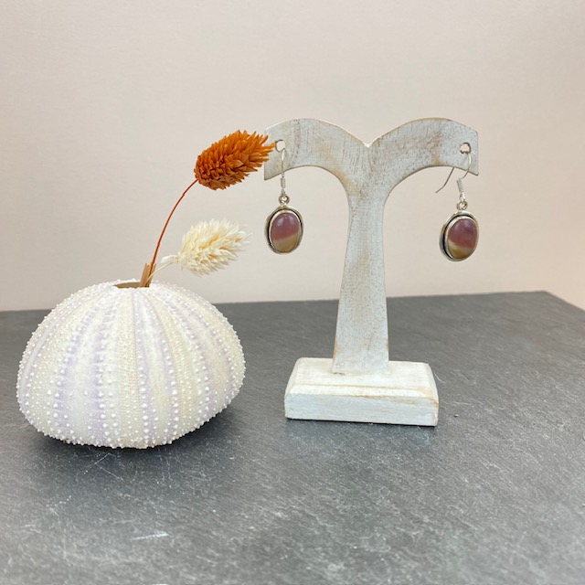 Boucles d'oreilles Argent 925 & Mokaïte [1649]