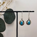Boucles d'oreilles Argent 925 & Turquoise d'Iran [1651]