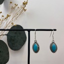 Boucles d'oreilles Argent 925 & Turquoise d'Iran [1652]