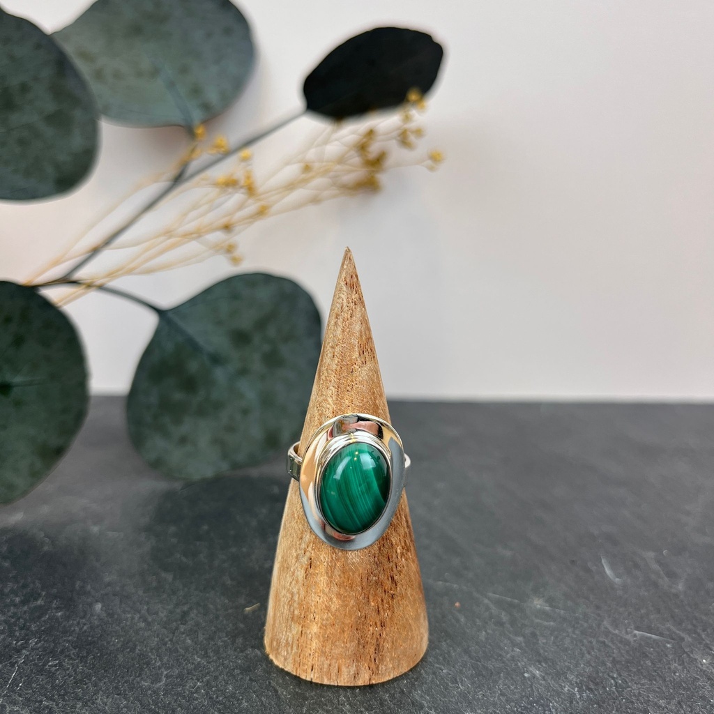 Bague Argent 925 & Malachite [2989]