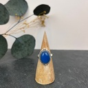 Bague Argent 925 & Agate Bleue [3051]