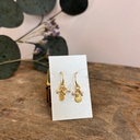 Boucles d'oreilles pendantes 'Yoruba' - Plaqué Or - Muja Juma