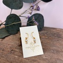 Boucles d'oreilles pendantes 'Guarani' - Plaqué Or - Muja Juma