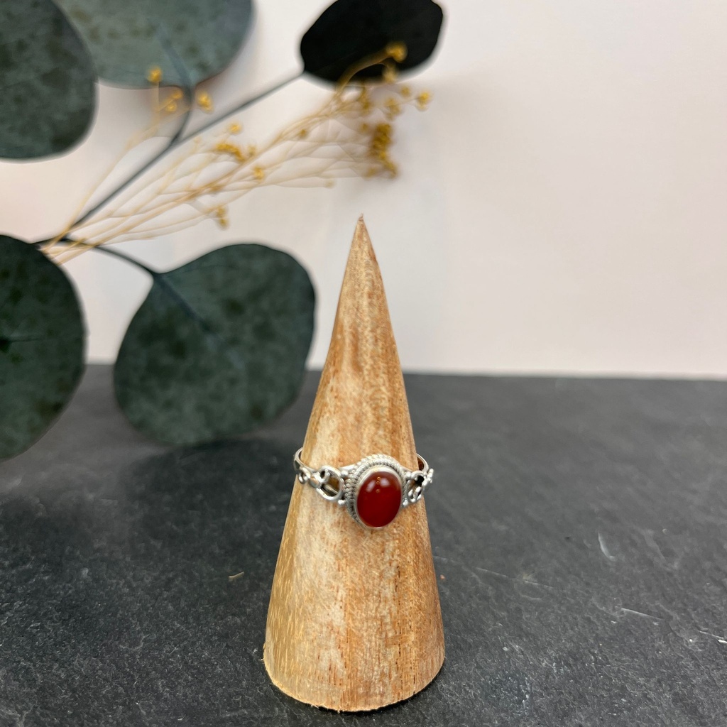 Bague Argent 925 & Cornaline [3013]