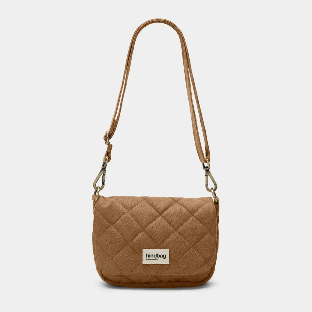 [HIND-7HINDMARGAULT_C_M] Sac à main 'Margault' – Cannelle matelassé – Hindbag