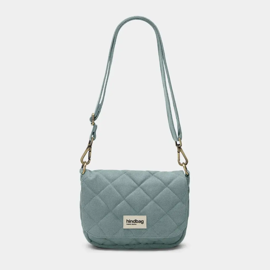 [HIND-7HINDMARGAULT_S_M] Sac à main 'Margault' – Sauge matelassé – Hindbag