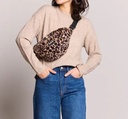 Sac banane 'Olivia' Fourrure Léopard - Hindbag
