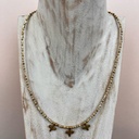 Collier 'Lys' Blanche - Laiton Doré & Nacre - Nataraj