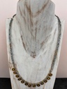 Collier 'Sunniva' Bleu - Laiton Doré - Nataraj