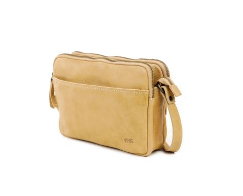 Sac en Bandoulière 'Vieve' Beige - Cuir - Bear Design