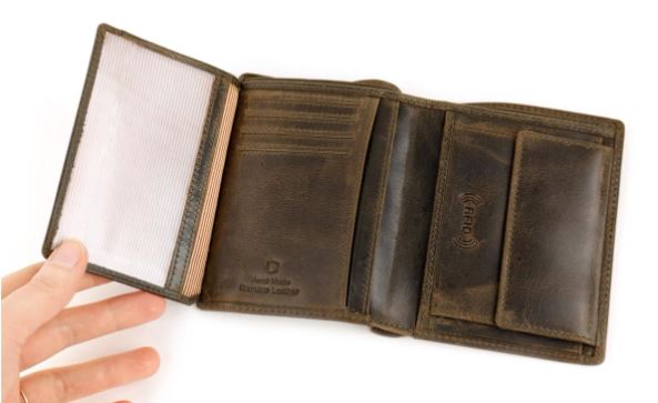 Portefeuille 'Iwan' Gris - Cuir - Bear Design