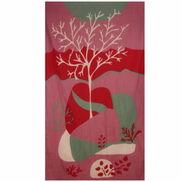 Foulard 'Luna' Rose - Coton Bio - Les Belles Vagabondes
