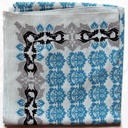 Foulard 'Trianon' Bleu - Coton - Les Belles Vagabondes