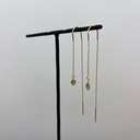 Boucles d'oreilles 'Bobi' - Laiton & Plaqué Or - Pierre Naturelle - By Garance