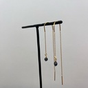 Boucles d'oreilles 'Bobi' - Laiton & Plaqué Or - Pierre Naturelle - By Garance