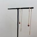 Boucles d'oreilles 'Bobi' - Laiton & Plaqué Or - Pierre Naturelle - By Garance