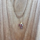 Collier 'Bell' - Acier Inoxydable, Laiton & Plaqué Or - Pierre Naturelle - By Garance