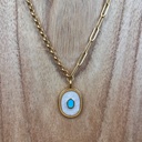 Collier 'Elle' - Acier Inoxydable, Laiton & Plaqué Or - Pierre Naturelle - By Garance