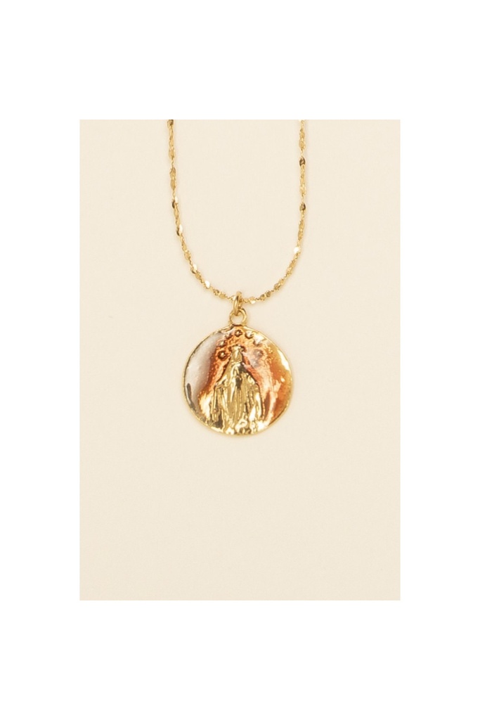 Collier 'Hila' - Acier Inoxydable, Laiton & Plaqué Or - Pierre Naturelle - By Garance