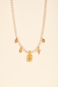 Collier 'Isla' - Acier Inoxydable, Laiton & Plaqué Or - Pierre Naturelle - By Garance