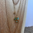 Collier 'Leny' - Acier Inoxydable, Laiton & Plaqué Or - Pierre Naturelle - By Garance