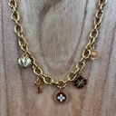 Collier 'Mara' - Acier Inoxydable, Laiton & Plaqué Or - Pierre Naturelle - By Garance