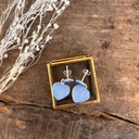 Clous d'oreilles 'Coeur' Argent 925 - Nacre [1716]