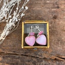 Clous d'oreilles 'Coeur' Argent 925 - Nacre [1717]