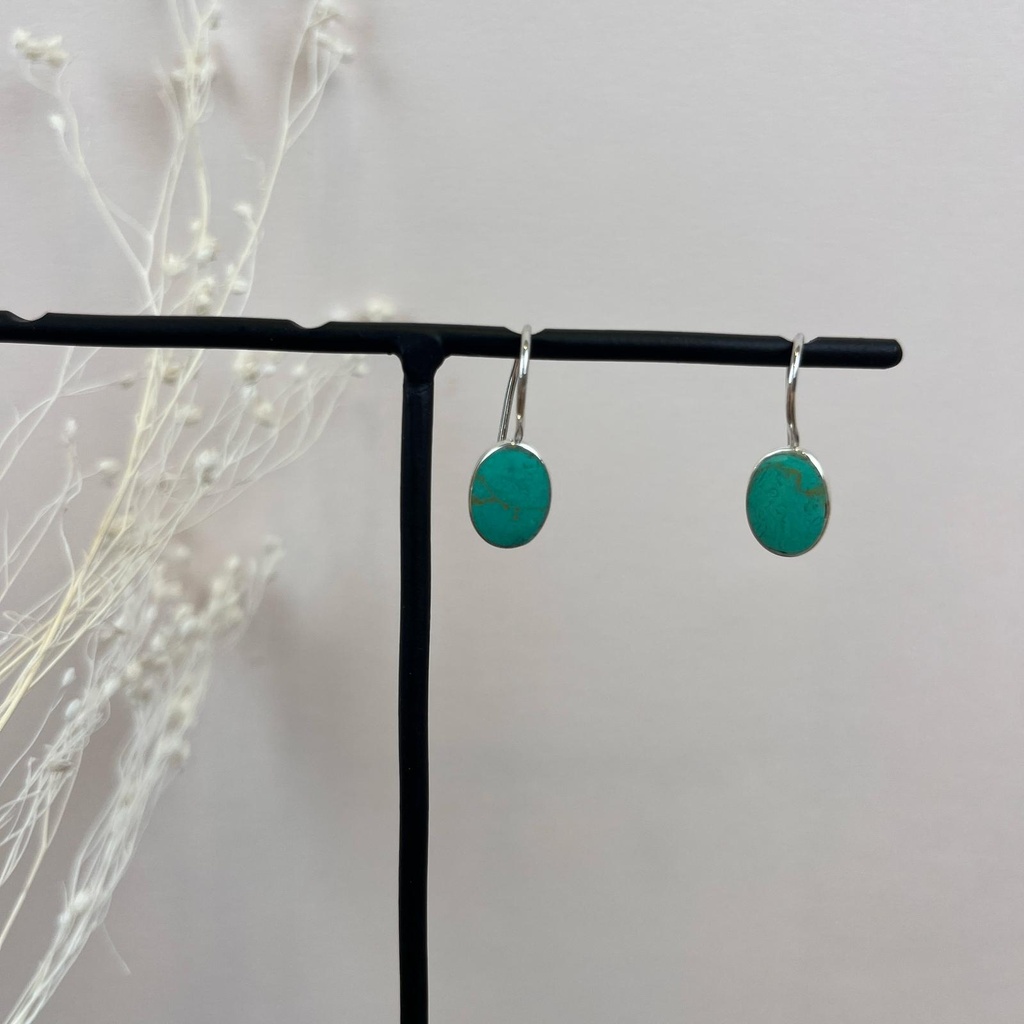 Boucles d'oreilles Argent 925 - Turquoise [1720]