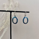 Boucles d'oreilles Argent 925 - Argenté & Bleu [1732]
