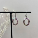 Boucles d'oreilles Argent 925 - Argenté & Rose [1733]