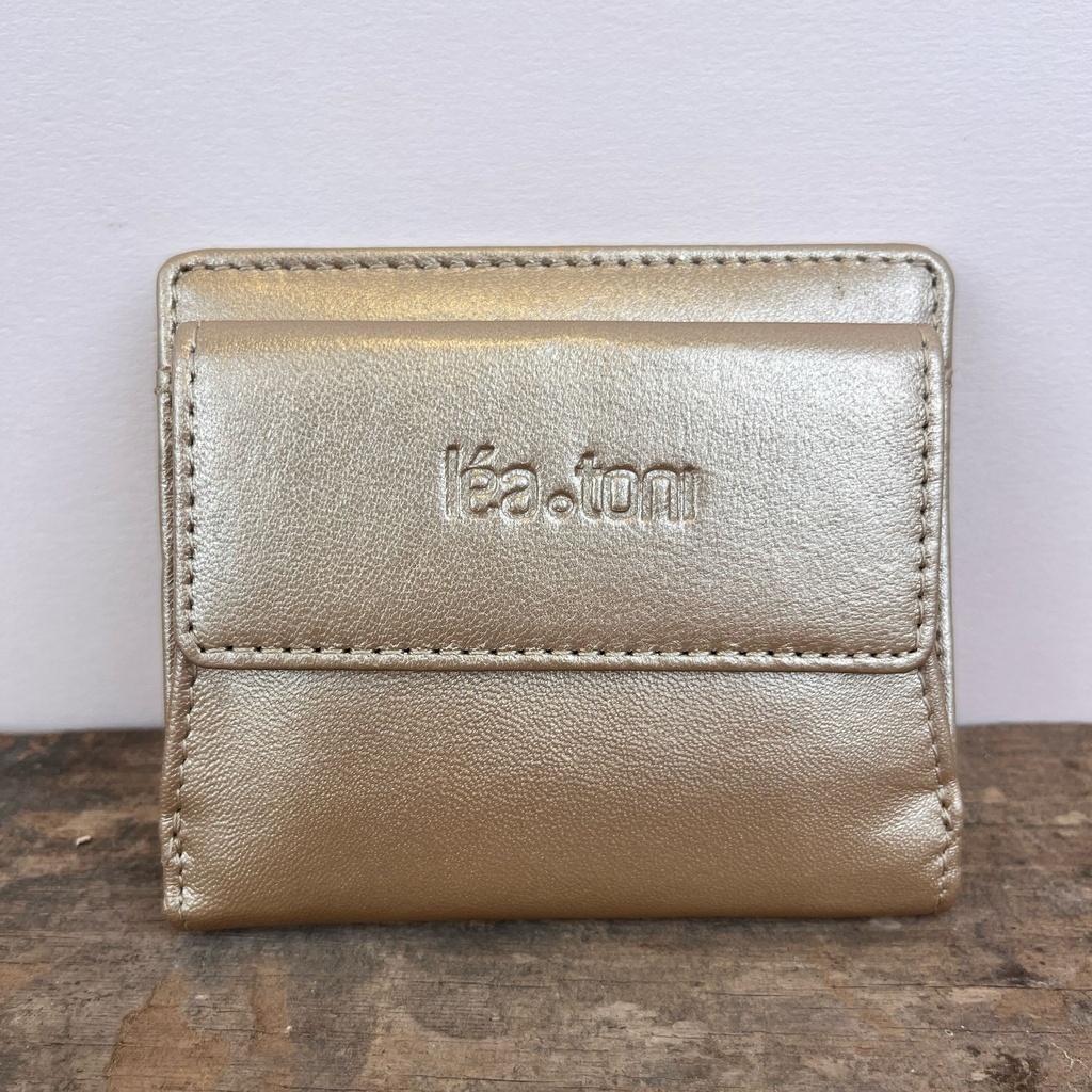 Portefeuille 'Liza M' Doré - Léa Toni