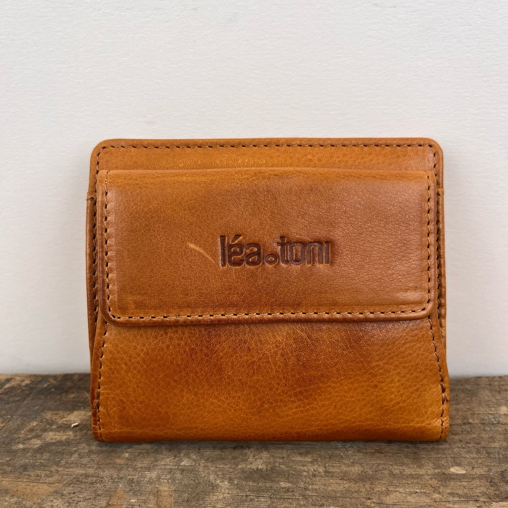 Portefeuille 'Liza' Cognac - Léa Toni
